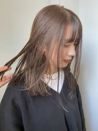 カラー 森田遥奈/透明感カラ ー/似合わせカットのヘアスタイル