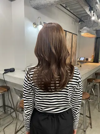 ロング カラー 新宿/韓国ヘア/ 髪質改善ストレートのヘアスタイル