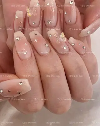 ネイル Shis_🦄shi 韓国風キラキラネイルのネイルデザイン