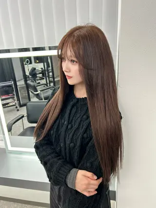 ロング カラー LANDS所属・nanaka 🤍韓国ワンホンヘアのヘアスタイル