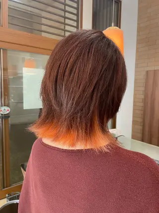 ミディアム カラー 神田 淳美のヘアスタイル