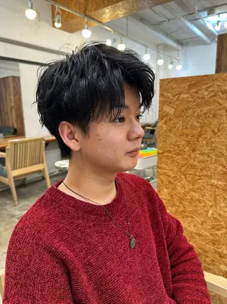 ショート パーマ メンズ 横浜/ボブ/ ショート/はやとのヘアスタイル