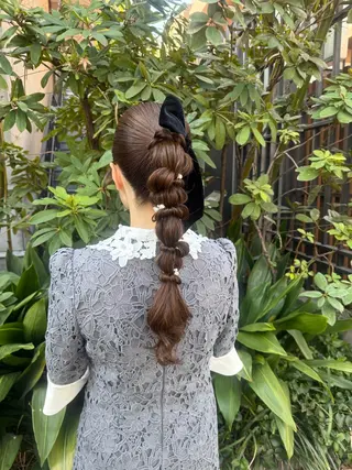 ロング ヘアアレンジ 🎗️【ヘアセット 美眉】吉川玲🎗️のヘアスタイル