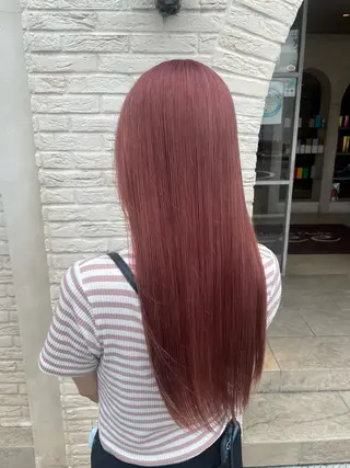 ロング カラー 🫧ボブ/ツヤ髪/美 髪矯正/菜結のヘアスタイル