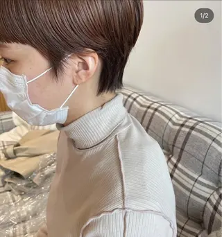 ショート 暖色カラー/似合わせ カット/名古屋/辻のヘアスタイル