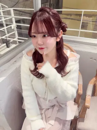 ロング ヘアアレンジ 🩰ピンクベージュ 💞midori💞のヘアスタイル