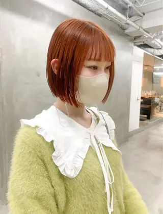 ショート カラー スパイラルパーマ 🌐hina⭐️のヘアスタイル