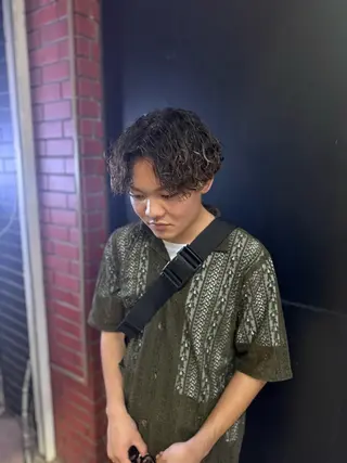 カラー パーマ メンズ 柏メンズカットパーマ NO.1タイチのヘアスタイル