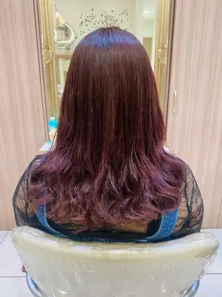 ロング カラー パーマ 古川 琴美のヘアスタイル