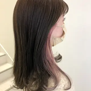 セミロング カラー 堀 ゆきみのヘアスタイル