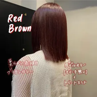 セミロング カラー 暖色艶color / ボブ🦩Rioのヘアスタイル