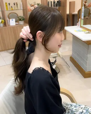 ロング カラー ミタニ/髪質改善 /レイヤーカットのヘアスタイル