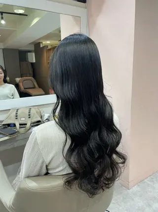 ロング パーマ 韓国風パーマ/ヘア セット/店長みづきのヘアスタイル