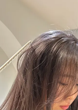 セミロング カラー じゅわっと暖色カラー 🍊Moemiのヘアスタイル