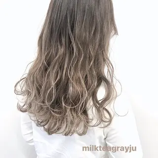 ロング カラー misaki🎀 まろみ透け感カラーのヘアスタイル