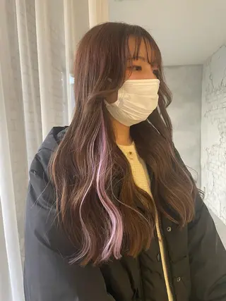 ロング 艶ハイトーン👑♡ NATSUKIのヘアスタイル