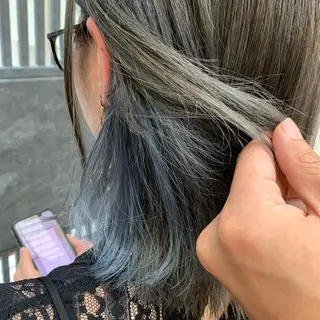 ミディアム カラー ケリーズグリーン所属・ショート/ボブ 森田/嵩士のヘアスタイル