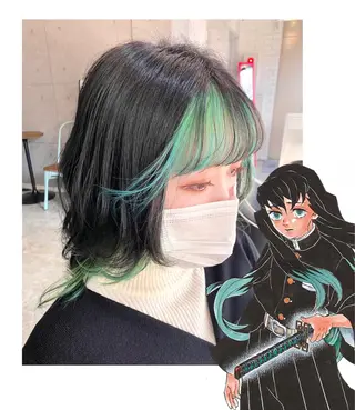 ショート カラー GARU-ガル-所属・TSUNO🦖 派手髪/オタク美容師のヘアスタイル