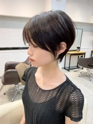 ショート neaf六本木所属・韓国風レイヤー ショート/犬塚 優介のヘアスタイル