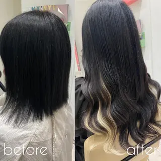 ロング カラー 新宿/韓国ヘア 中明度カラー/かやのヘアスタイル