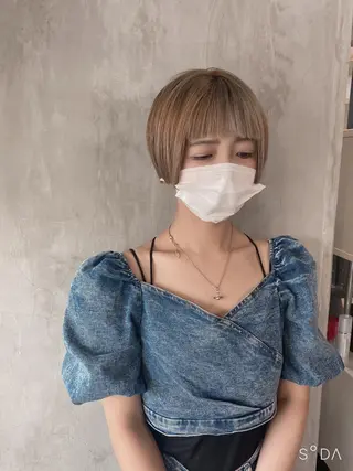 ショート カラー ヘアアレンジ stylist/蛯谷 珠里のヘアスタイル