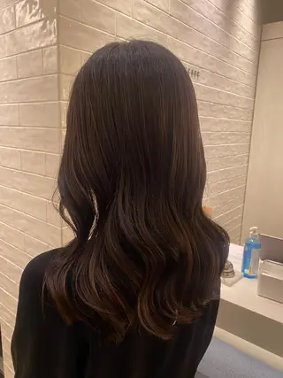 セミロング 銀座/韓国レイヤー/ 艶カラー🍓原田侑依のヘアスタイル