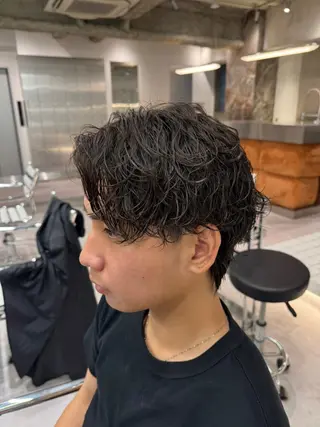 パーマ メンズ ブリーチ/パーマ特化 片平和寿のヘアスタイル