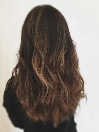 ロング カラー たなか ちあきのヘアスタイル