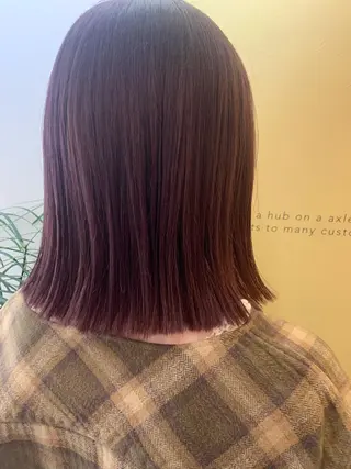 ミディアム カラー hub hair レイヤー/透明感のヘアスタイル