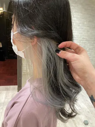 ロング カラー 曲がる縮毛矯正 LIBER 　岩名のヘアスタイル