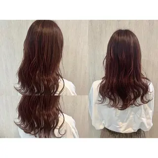 ロング カラー ヘアアレンジ 🫧透け感⋆艶髪💎 山口アヤカのヘアスタイル