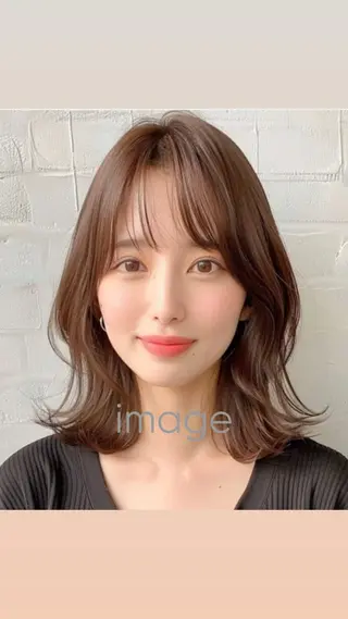 ミディアム 🌙透明感カラー／ 丁寧施術｜松本のヘアスタイル