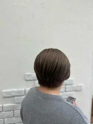 ショート カラー 太白区白髪ぼかし/ ボブカット/千葉達人のヘアスタイル