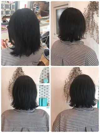 ミディアム カラー パーマ ヘアアレンジ メンズ 美容室 ソンリエのヘアスタイル