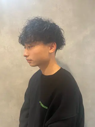 パーマ メンズ フリーランスシェアサロンルレイル所属・心斎橋/メンズ /ルレイル/地形真希のヘアスタイル