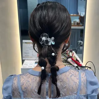 セミロング 𝙆𝙖𝙞🎀🩶 レイヤー/縮毛矯正のヘアスタイル