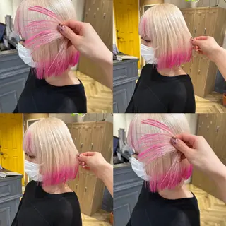 ショート カラー 艶カラー/韓国顔周り 🎀mamiのヘアスタイル