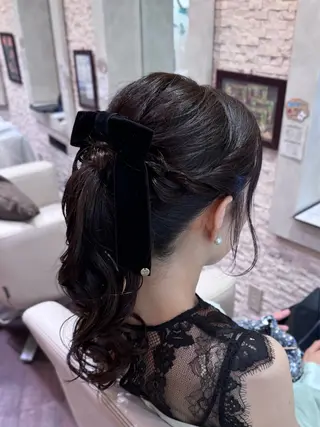 セミロング ヘアアレンジ 本多 美羽のヘアスタイル