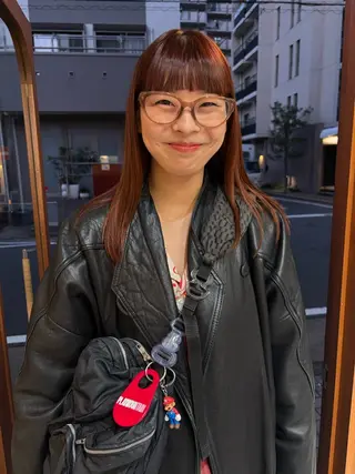 セミロング カラー 永田 愛莉のヘアスタイル