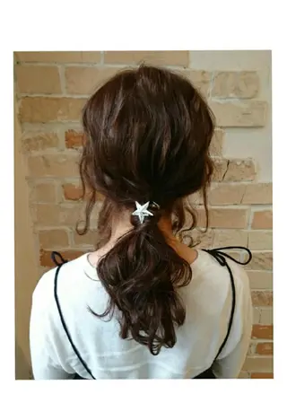 セミロング カラー JIL BLAN 京都所属・RU RIのヘアスタイル