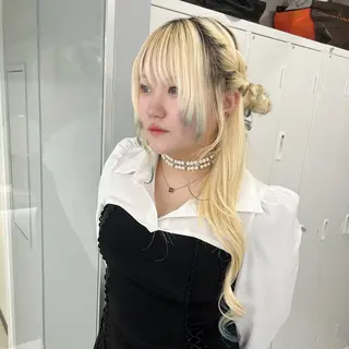 ロング ヘアアレンジ りおな/エクステ /ミルクティーカラーのヘアスタイル