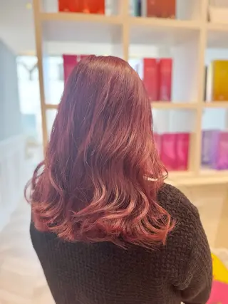 セミロング 透明感カラー/ブリー チ✨駒場　笙のヘアスタイル