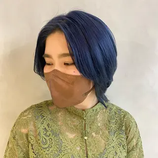 ショート カラー デザインカラー/パー マ🦖外岡咲希🦖のヘアスタイル