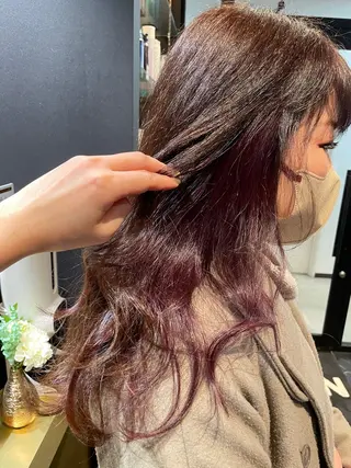 ロング カラー インナーカラー/ 韓国風🌿RIKOのヘアスタイル