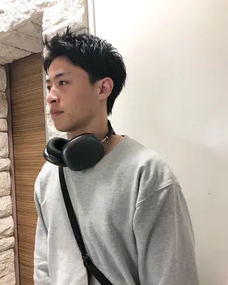 ヘアアレンジ メンズ ainico+所属・メンズ特化✂️栗原 侑也のヘアスタイル