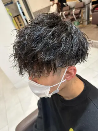 ミディアム パーマ メンズ 💈メンズ特化 美容師サキ💈のヘアスタイル