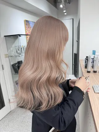 セミロング カラー PELE所属・サキ【渋谷ハイトーン /19歳美容師】のヘアスタイル