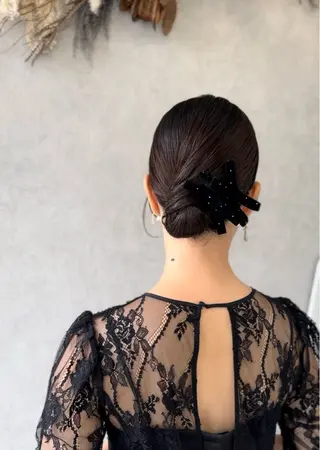 ミディアム ヘアアレンジ hair room HARU所属・伊藤 栄子のヘアスタイル