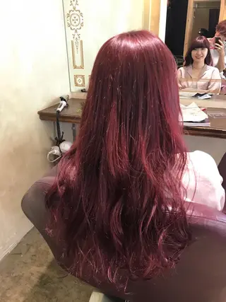 ロング カラー ヘアアレンジ 🌈髪質改善💕 縮毛矯正✨青木まで✨のヘアスタイル