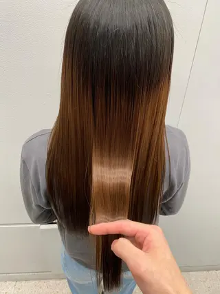 ロング カラー パーマ ヘアアレンジ キッズ ネイル マツエク・マツパ 京都レイヤーカット/ 縮毛矯正/羽柴りくのヘアスタイル